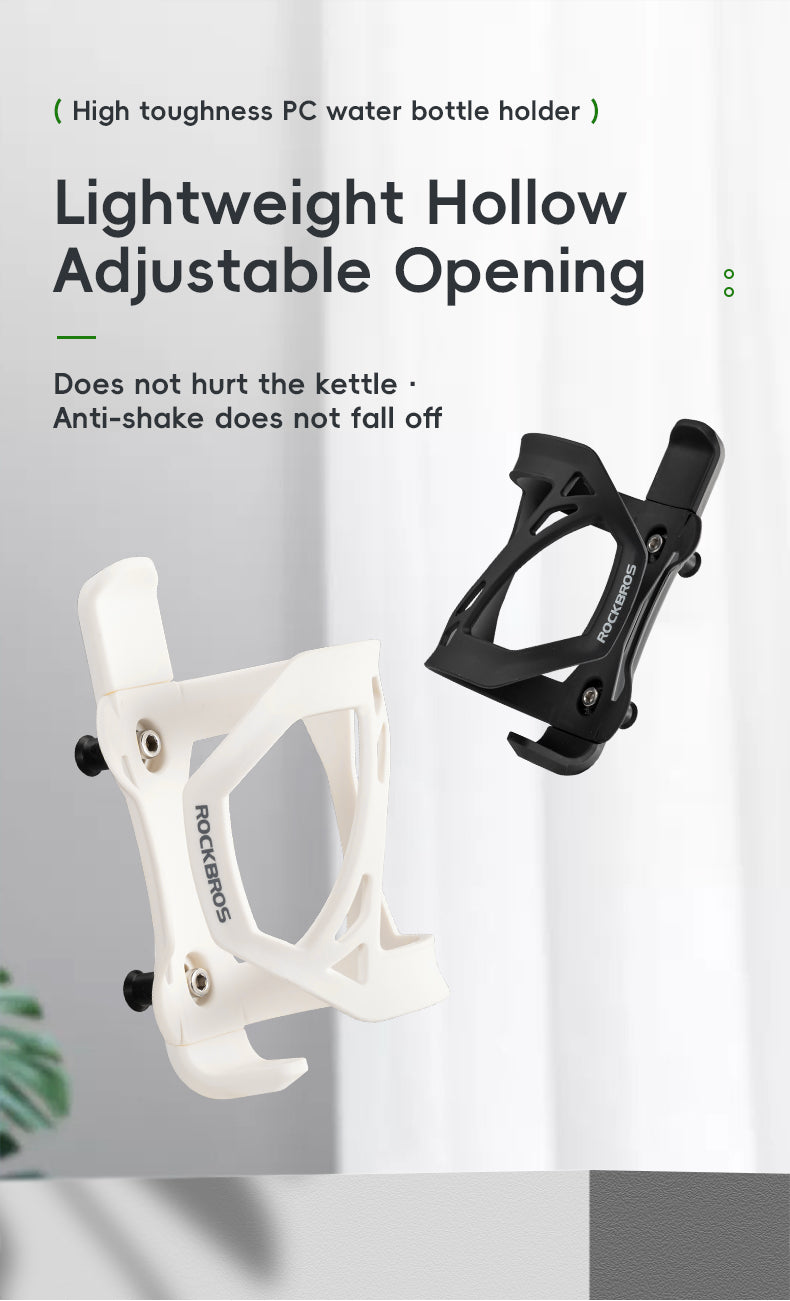 ROCKBROS Adjustable Bicycle Bottle Holder MTB Water Cages Cycling Drink Cup ABS Holder Mountain Road Bike Black
