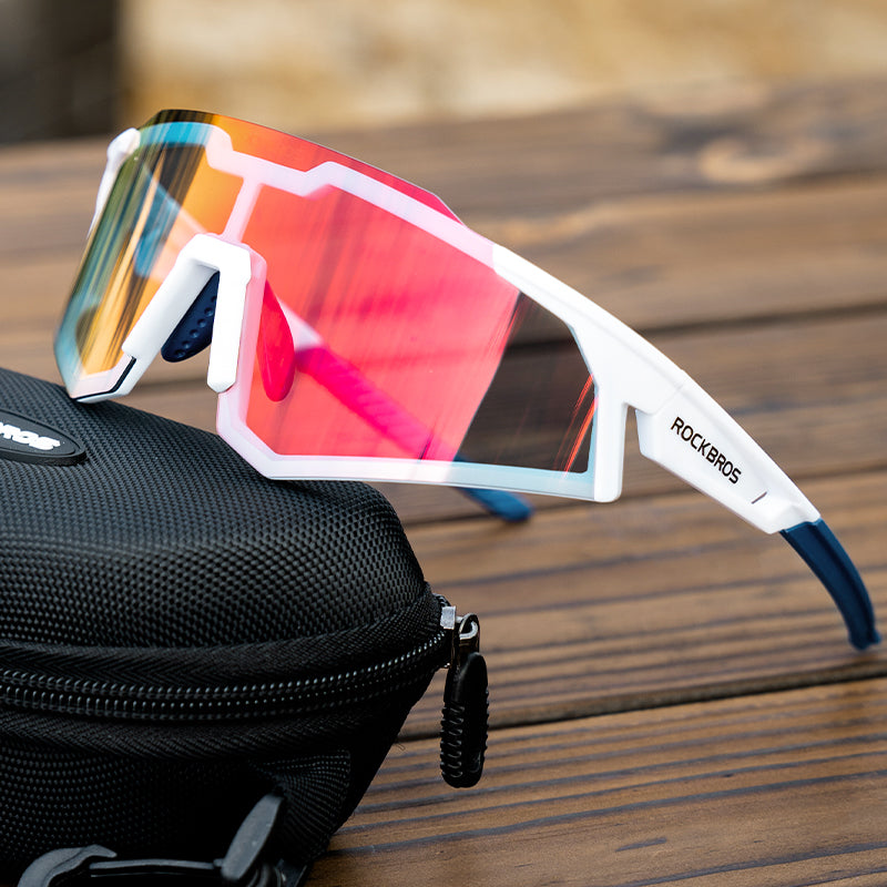 ROCKBROS Photochromic Goggle Cycling Sunglasses Sport Road Mountain Bike Glasses
#Style_White Photochromic