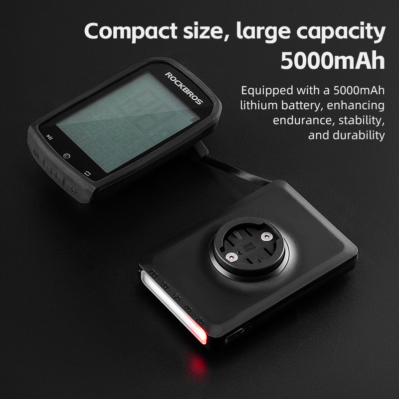 ROCKBROS Bicycle Headlight Built-in Power Bank Cycling Bike Front Light 5000/10000mAh