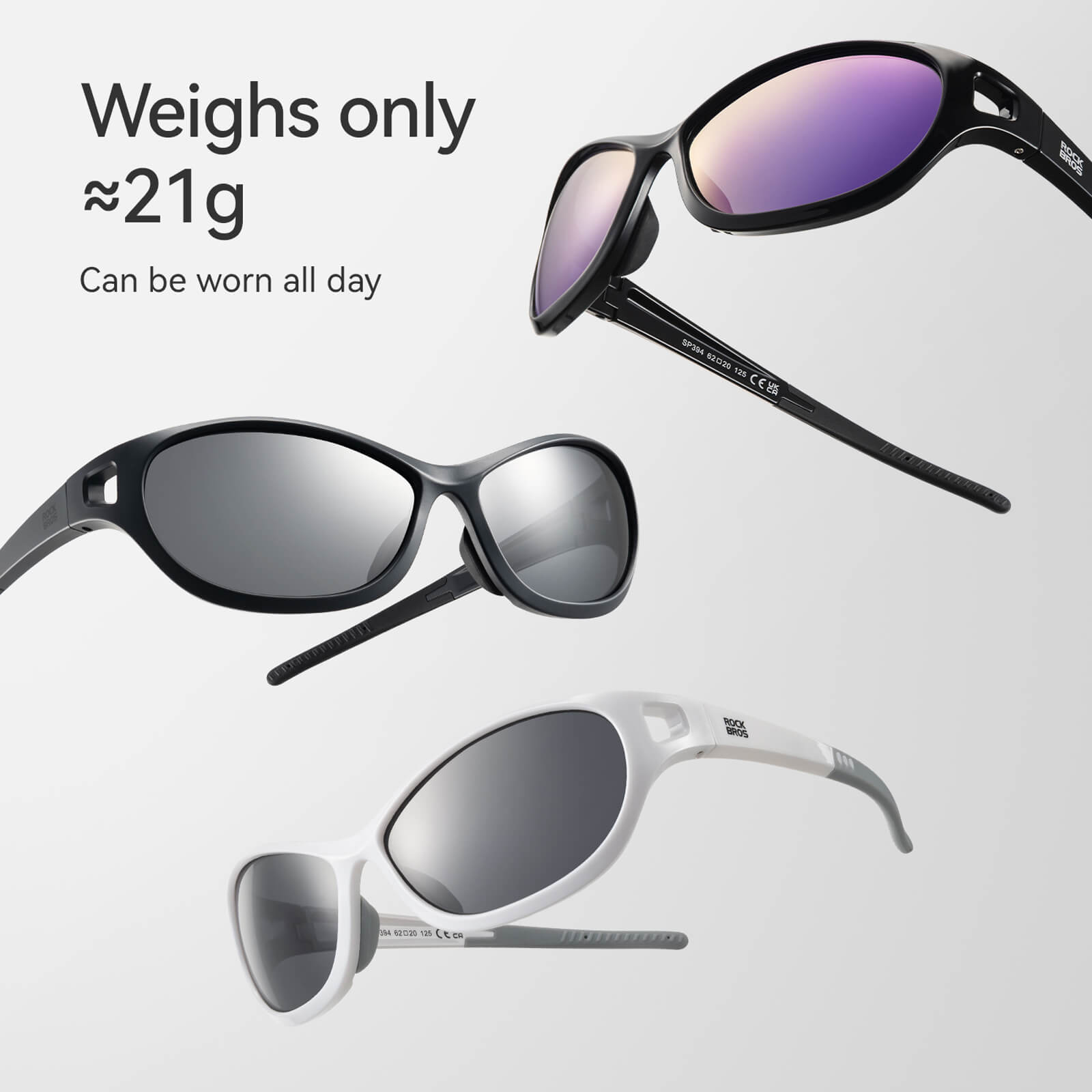 ROCKBROS Apex Ultra-light Polarised Sunglasses for outdoor sports and daily wear.
#color_purple