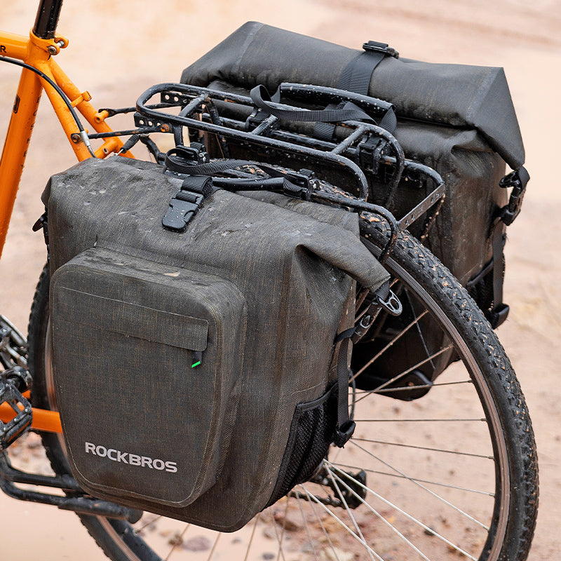 ROCKBROS Pro Cycling Pannier Bags in Grey or Black