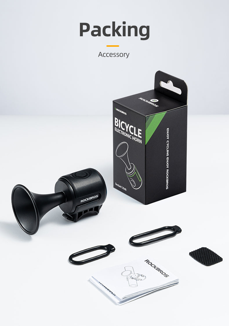 ROCKBROS Bicycle Bike Electronic Horn 100dB Cycling Bell Alarm Ring Waterproof