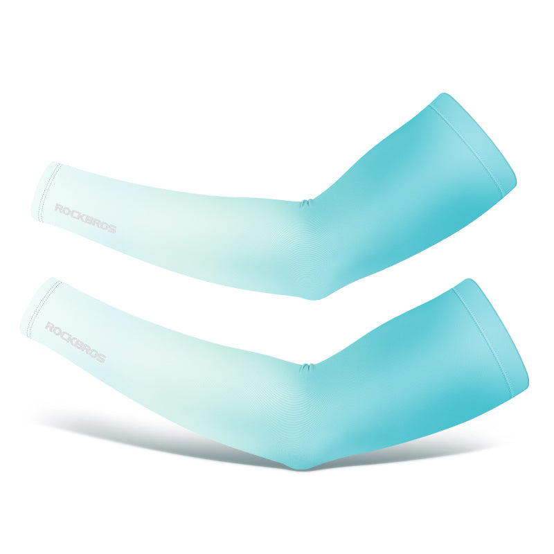 ROCKBROS UPF50+ cooling arm sleeves for cycling and running
#color_Light blue 2