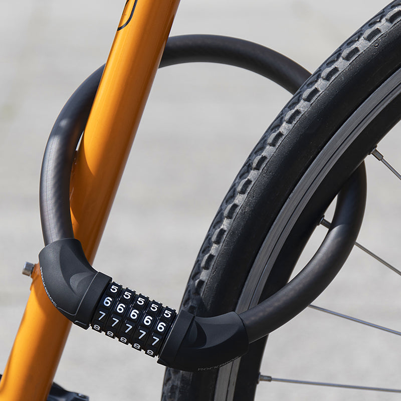 ROCKBROS Bike Lock 5 Digit Cable Lock Lightweight Bicycle Lock Combination Portable Lock