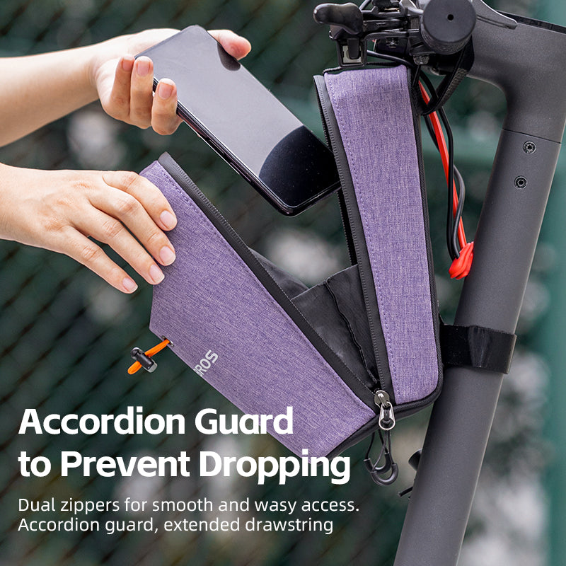 ROCKBROS Bicycle Handlebar Bag 1.5L Water Bottle Bag Folding Bike Front Bag