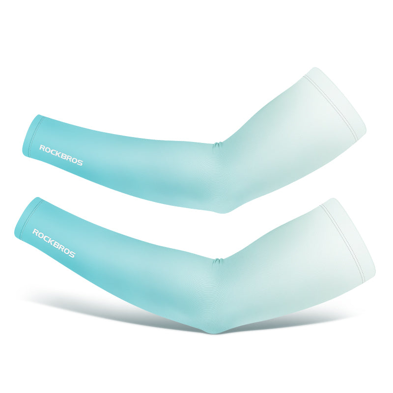 ROCKBROS UPF50+ cooling arm sleeves for cycling and running
#color_Light blue 1