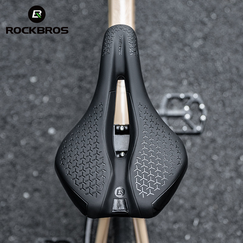 ROCKBROS Bicycle Saddle Cycling Sporty Comfort Bike Seat Hollow Breathable Shockproof