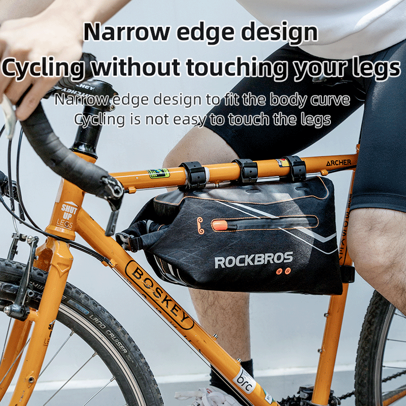 ROCKBROS Bicycle Frame Bag 3.5L Cycling Pack Seat Top Tube Bike Wedge Panniers