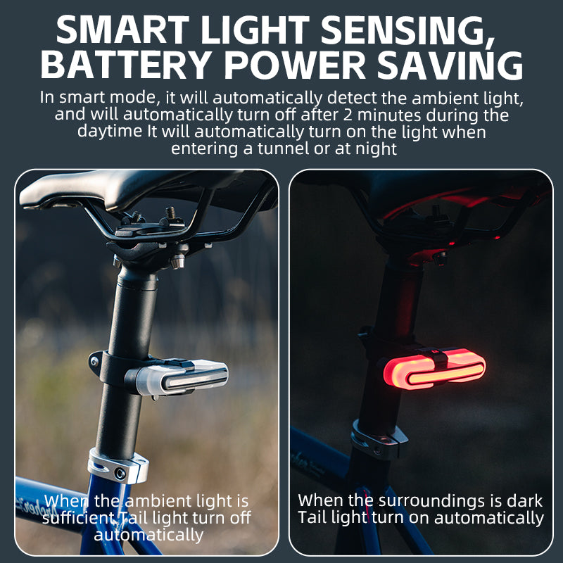 ROCKBROS REX01 Bike Bicycle Tail Light with Turn Signals Remote Control