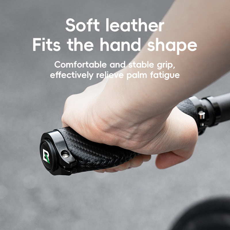 ROCKBROS Bicycle Bike Handlebar Handle Grips PU Leather Comfortable