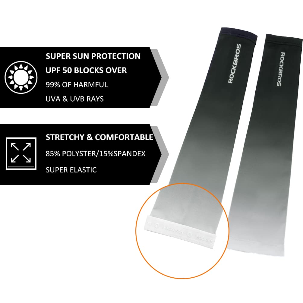 ROCKBROS UPF50+ cooling arm sleeves for cycling and running
#color_Black1