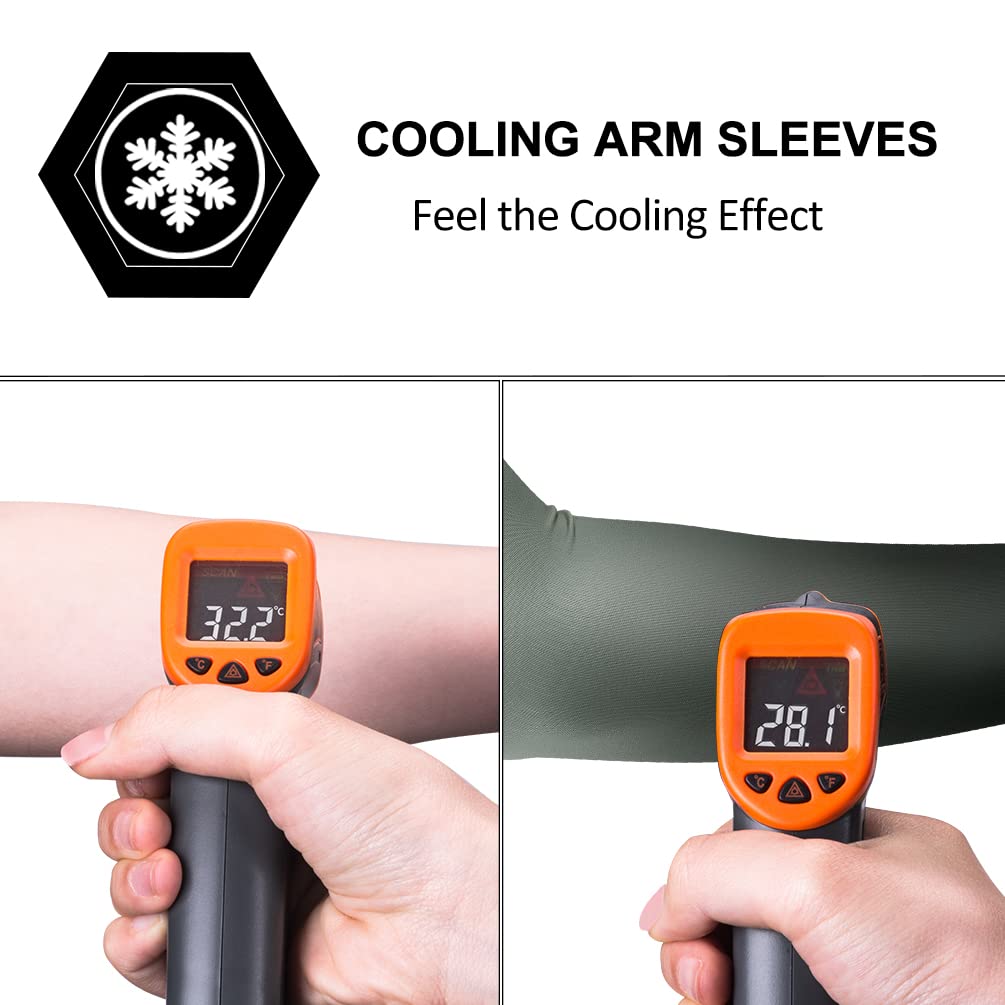 ROCKBROS UPF50+ cooling arm sleeves for cycling and running
#color_Black1