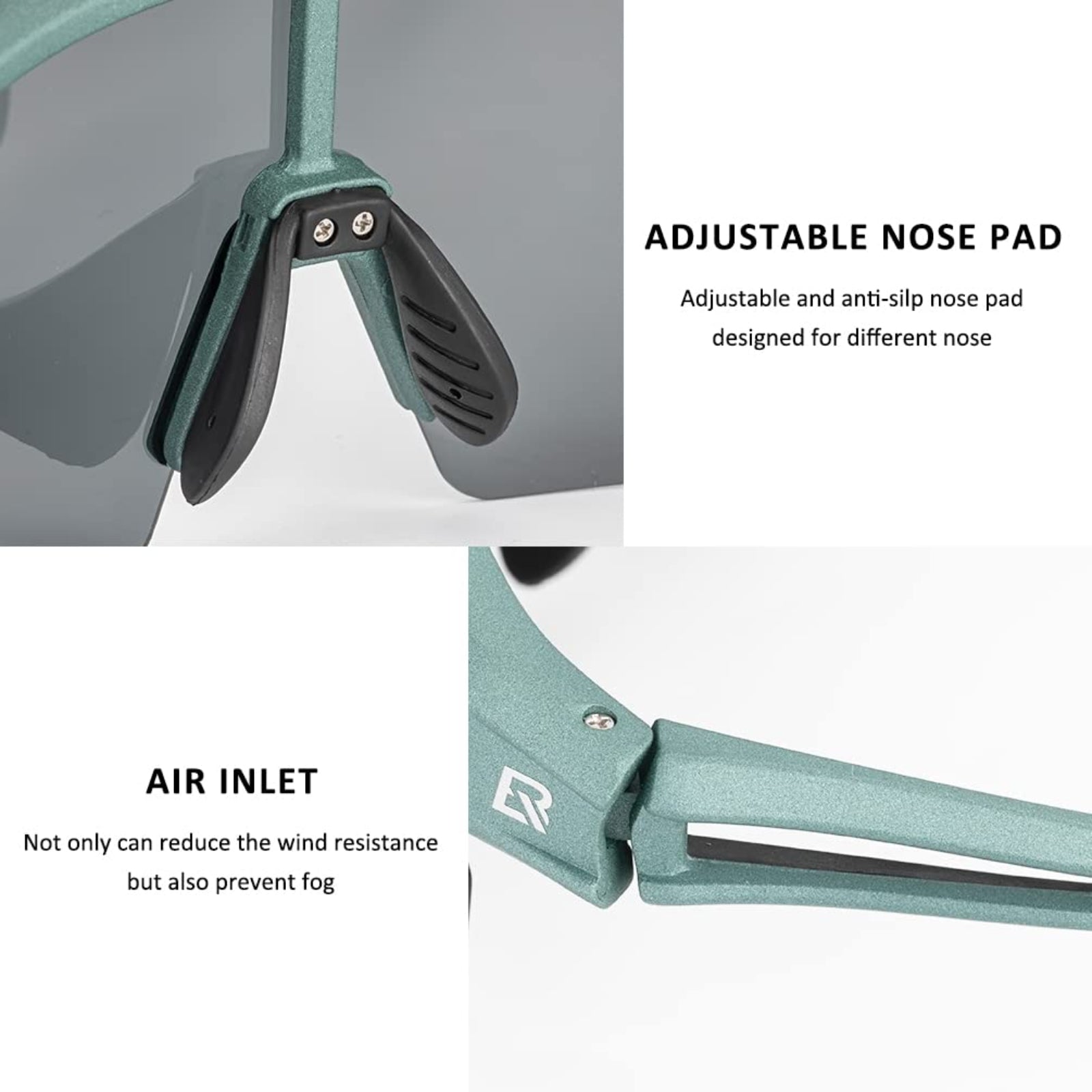 Polarised Sports Sunglasses Ultralight 22g #color_green-grey