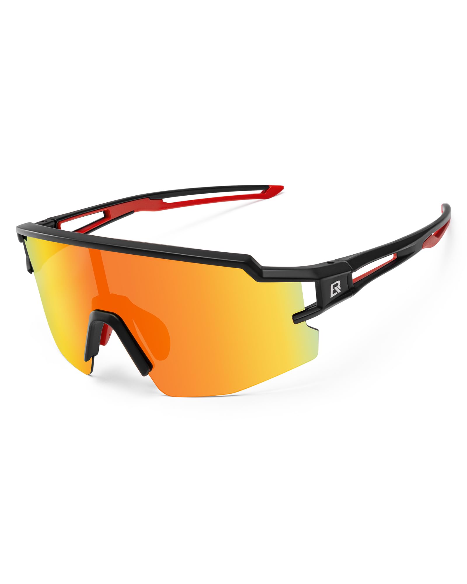 ROCKBROS Polarized Youth Kids UV400 Cycling Sports Sunglasses
#Color_Black Red