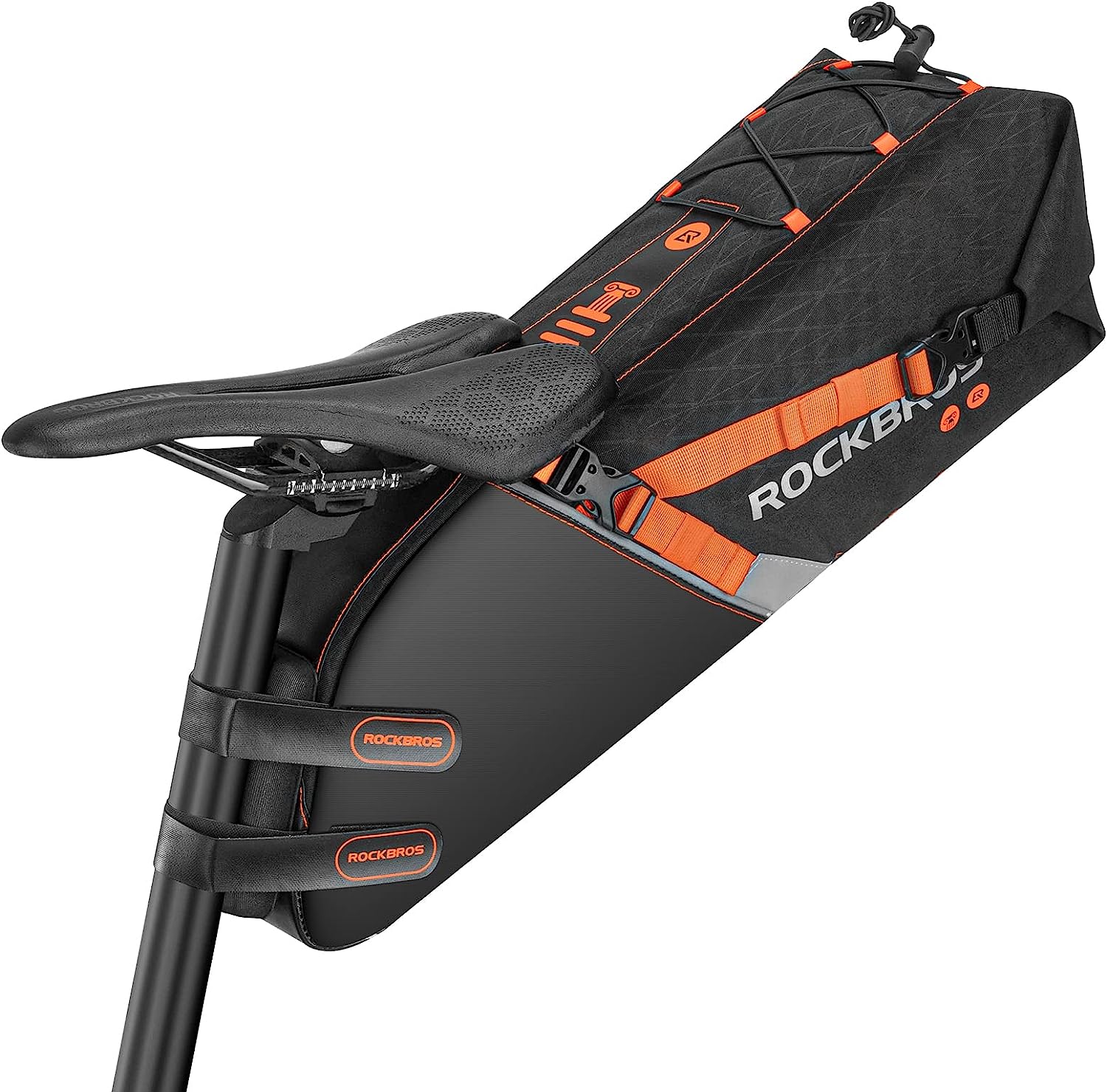 ROCKBROS Bike Bags Reflective Waterproof Large Capacity Bag Foldable Saddle Bags 10L