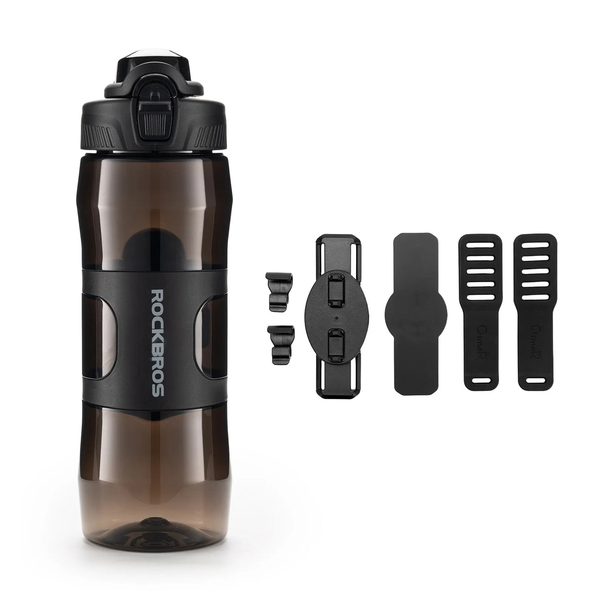 Insulated cycling water bottle with magnetic quick-release attachment