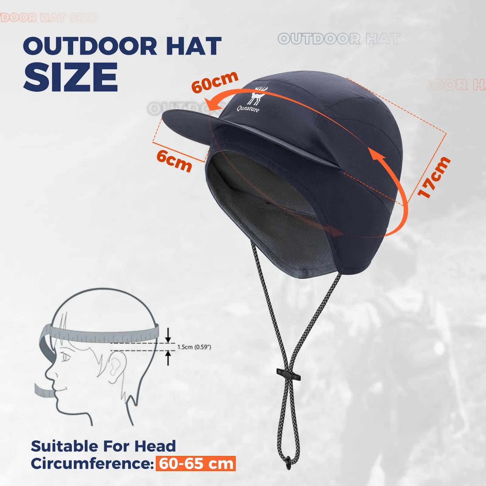 Qunature windproof fleece winter cycling hat with ear flaps for ultimate warmth.
#color_green