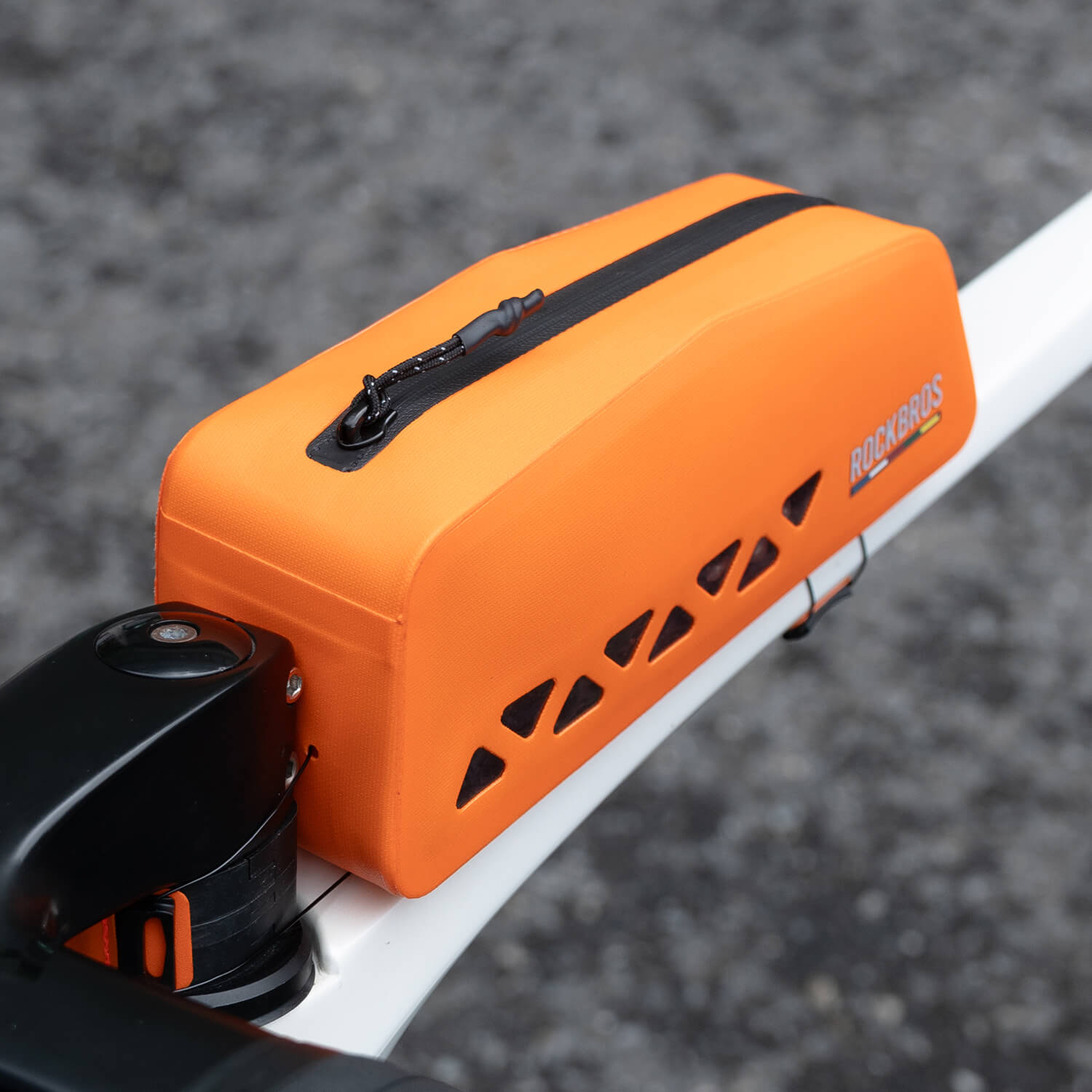 ROCKBROS Road to Sky waterproof top tube bike frame bag AS-142, hard shell front storage bag for road and mountain bikes
#color_orange
