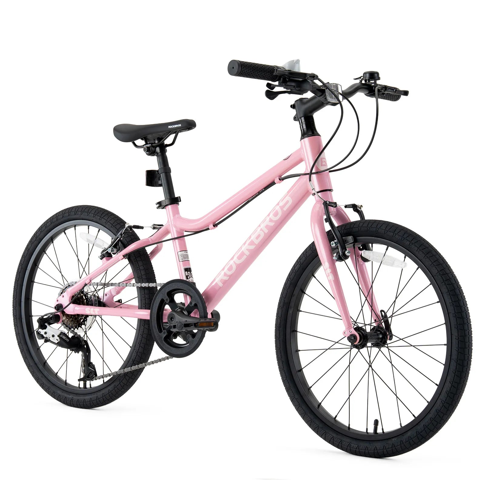 Rockbros 20-inch lightweight aluminum mountain bike suitable for children aged 6-10.
#color_pink