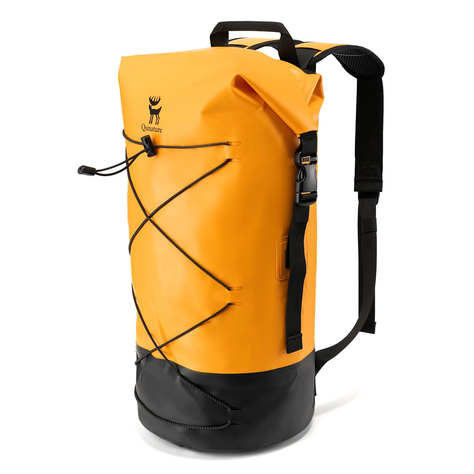 Rockbros 20L waterproof dry bag backpack in black for outdoor adventures.
#color_orange