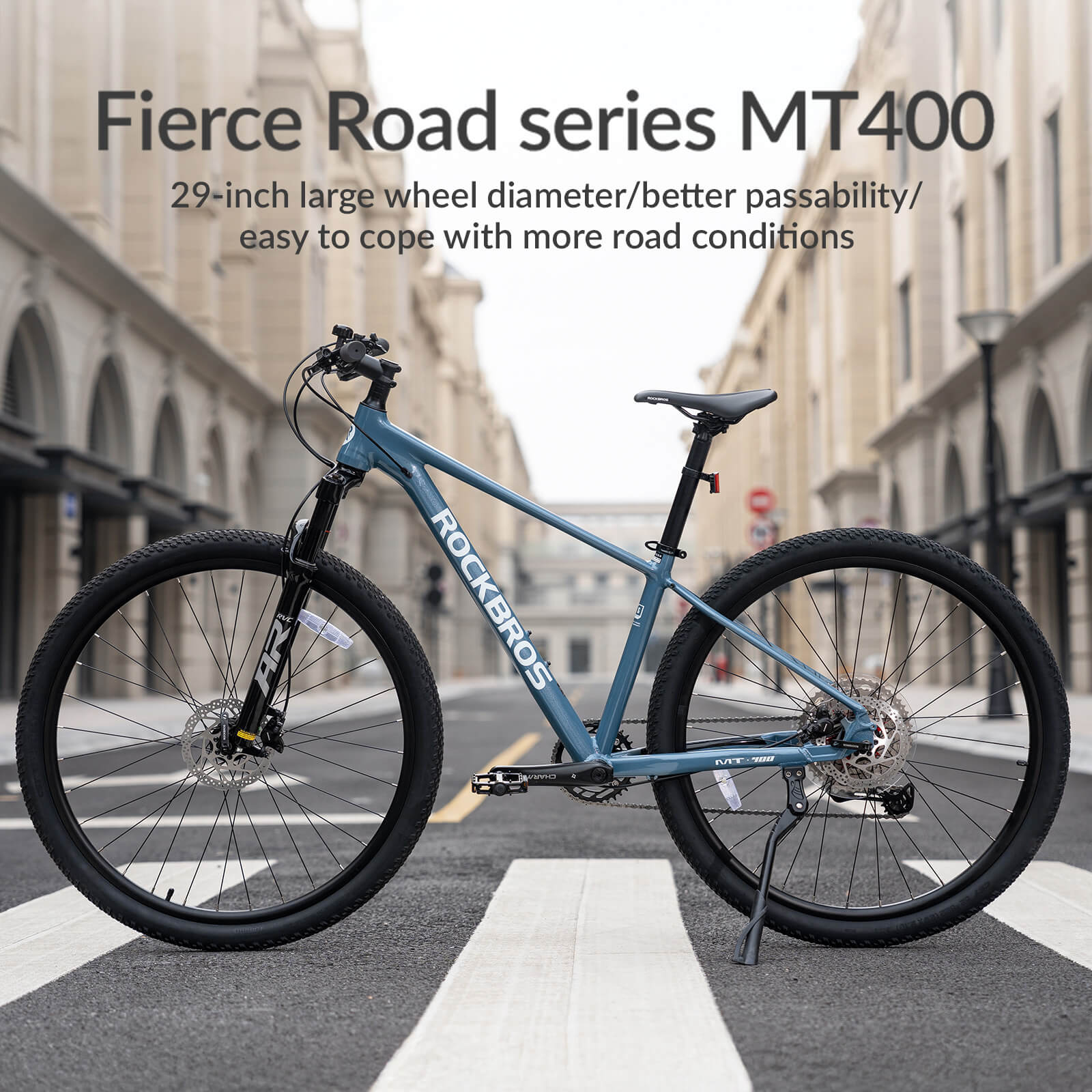 rockbros 29 inch aluminium mountain bike with hydraulic disc brakes for off-road cycling.
#color_yellow