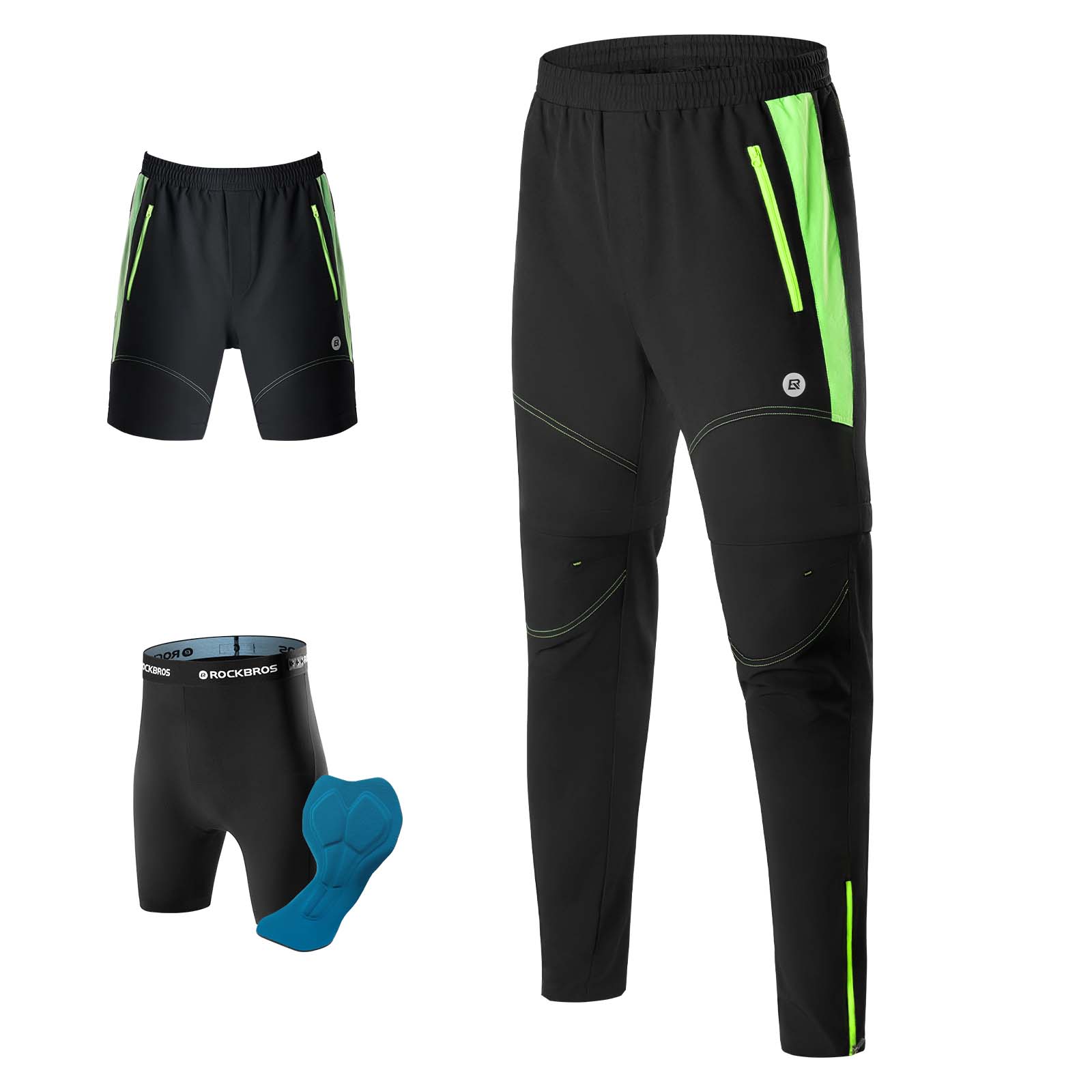 rockbros detachable cycling trousers versatile for all-weather.