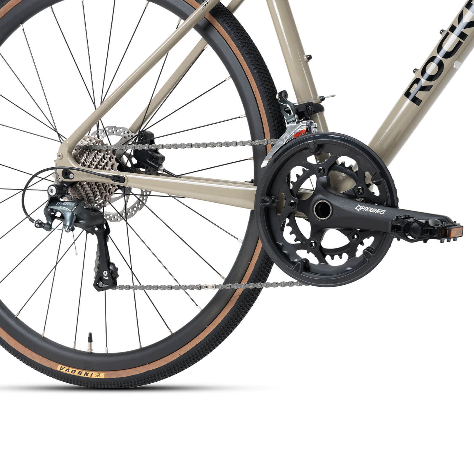 rockbros flat bar disc brake road bike for fitness cycling.
#color_Ceramic Secret Green