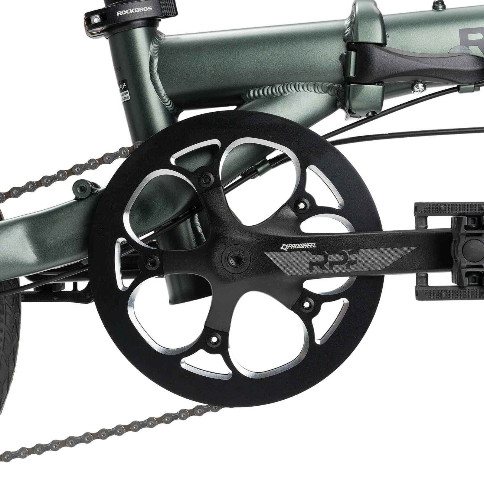 rockbros 16 folding bike disc brake portable city cycling.
#color_black green