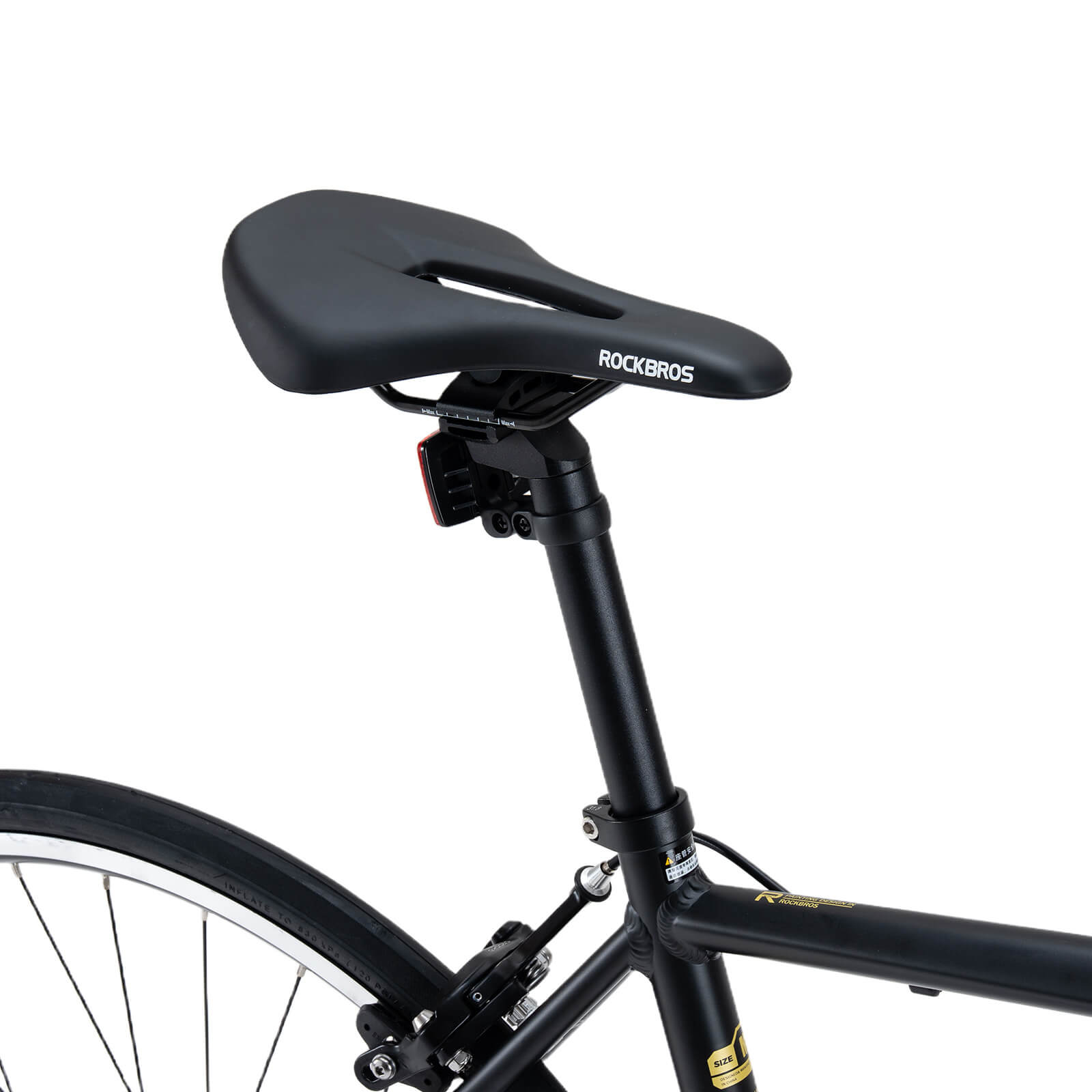ROCKBROS AERIX aluminium road bike is sleek with endurance geometry.
#color_black
