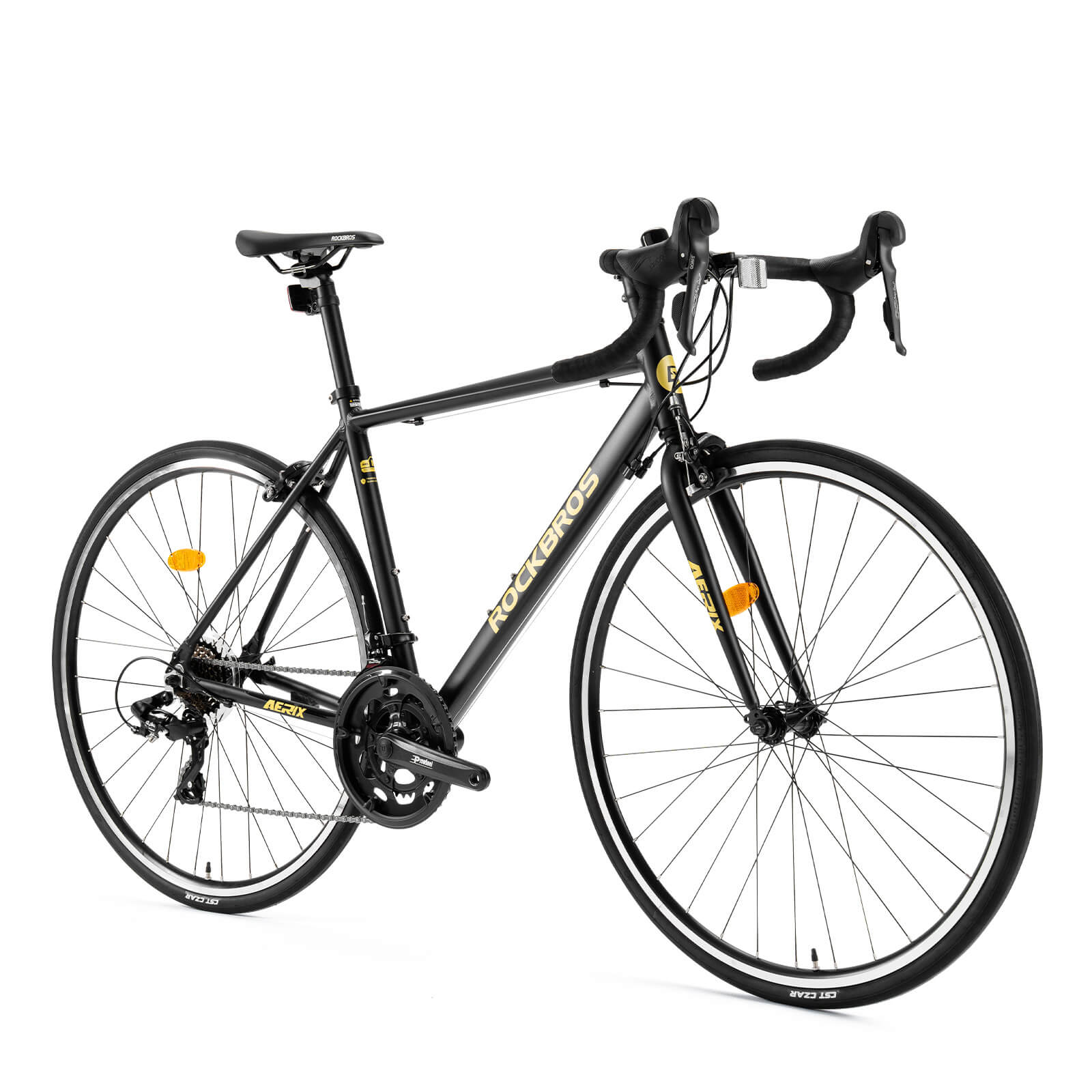 ROCKBROS AERIX aluminium road bike is sleek with endurance geometry.
#color_black