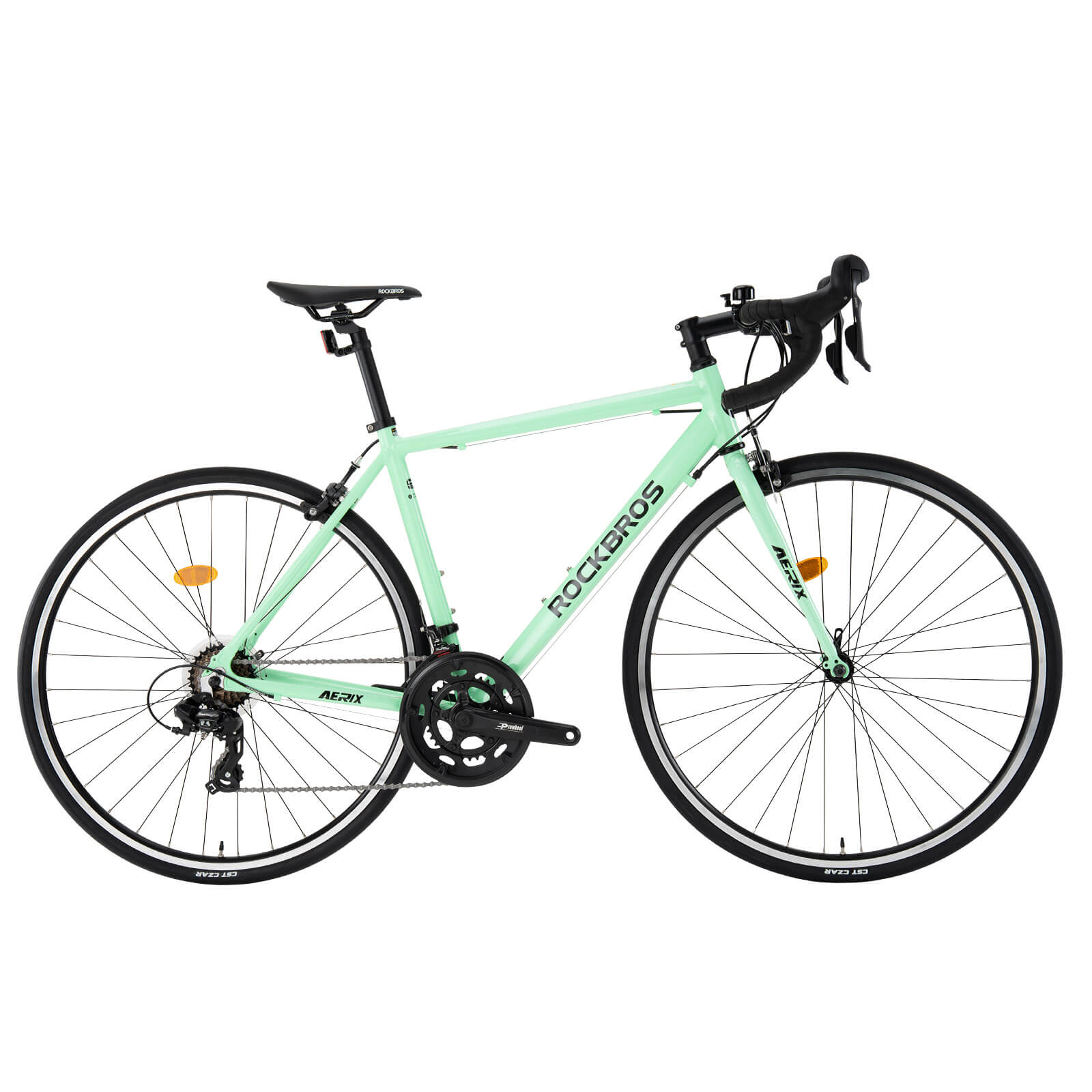 ROCKBROS AERIX aluminium road bike is sleek with endurance geometry.
#color_light green