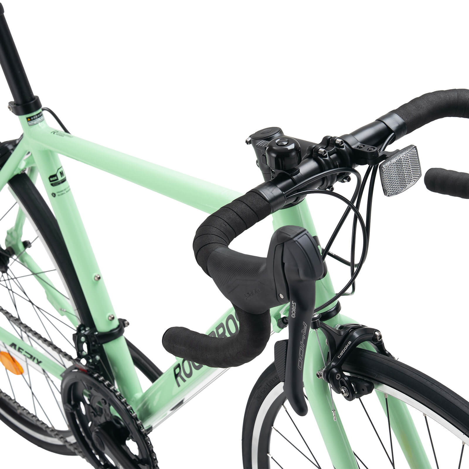ROCKBROS AERIX aluminium road bike is sleek with endurance geometry.
#color_light green