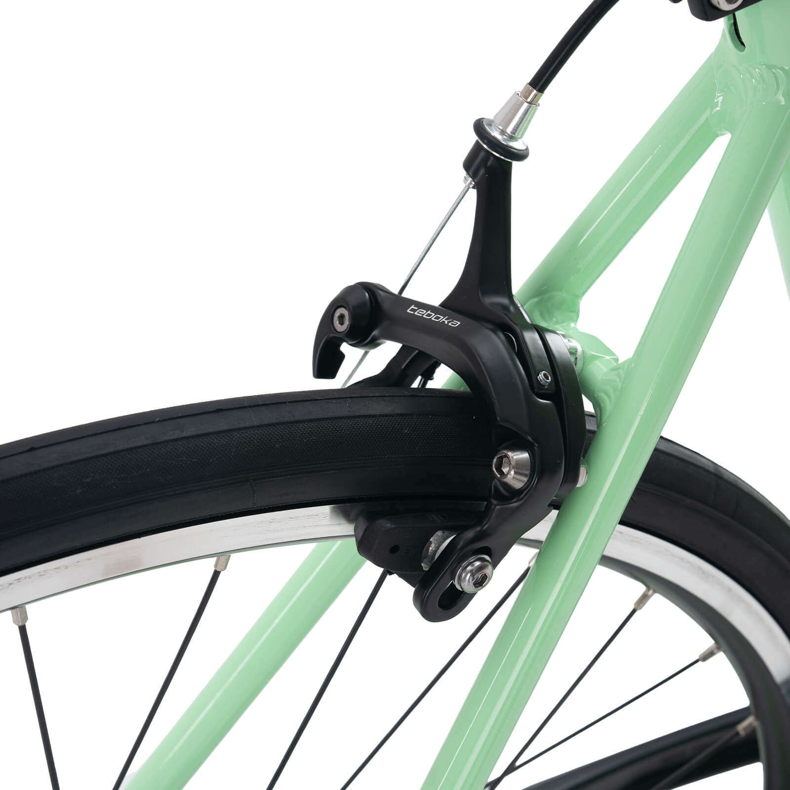 ROCKBROS AERIX aluminium road bike is sleek with endurance geometry.
#color_light green