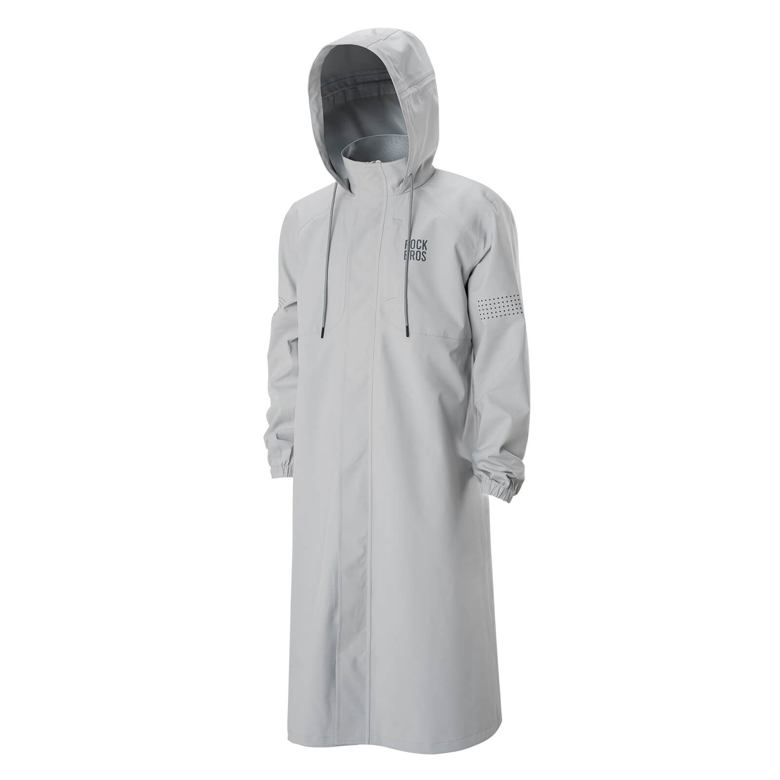 rockbros long cycling jacket for rain and wind protection
#color_greywhite