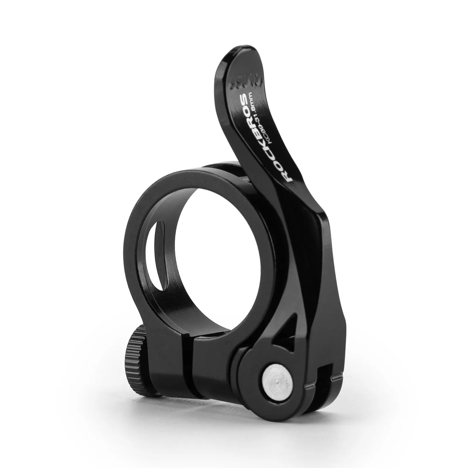 ROCKBROS alloy bike seatpost clamp with universal quick release mechanism for mountain and road bicycles