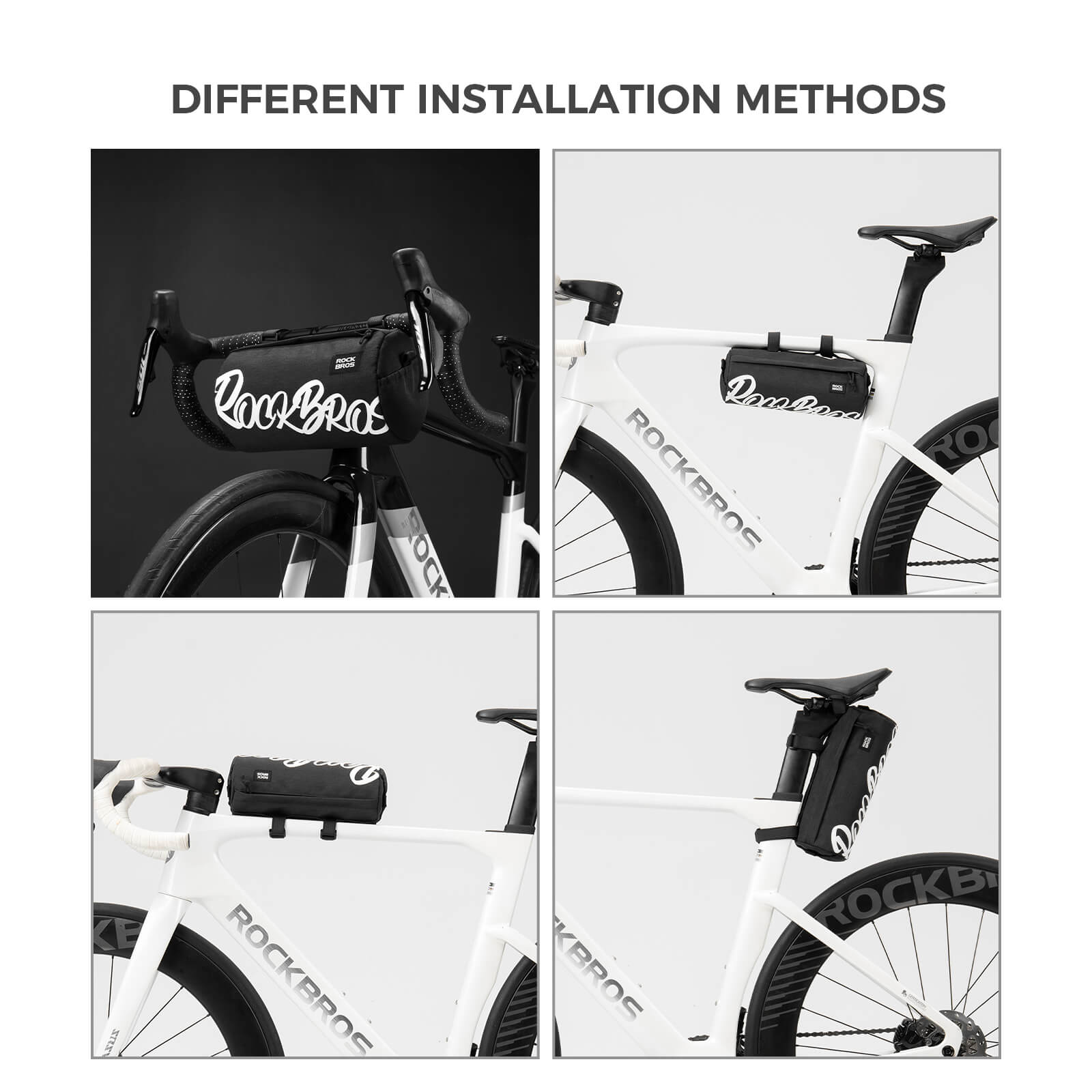 rockbros flash painting handlebar roll bag for cycling
#color_red