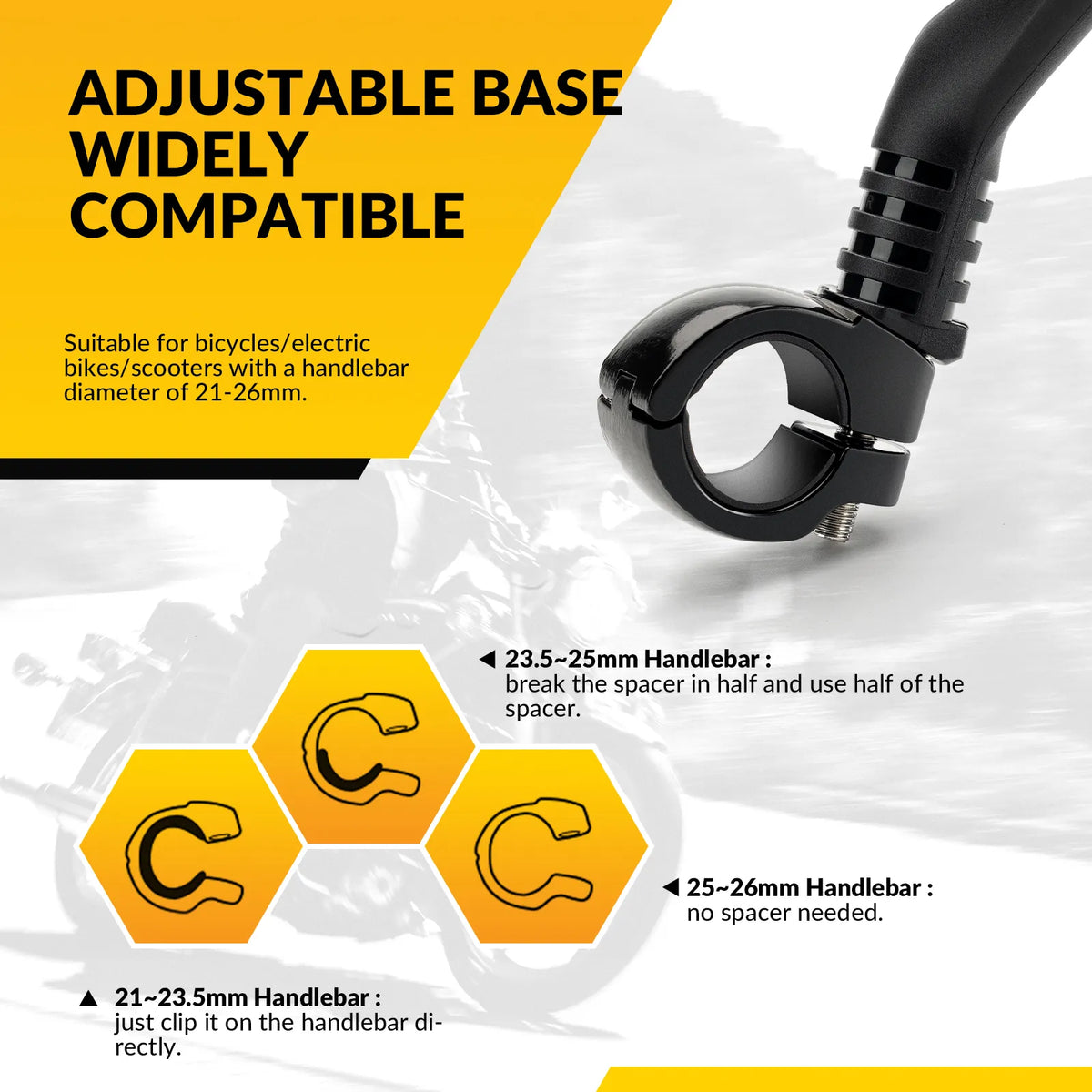 ROCKBROS bike rear view mirror for bicycle handlebars.
#options_right