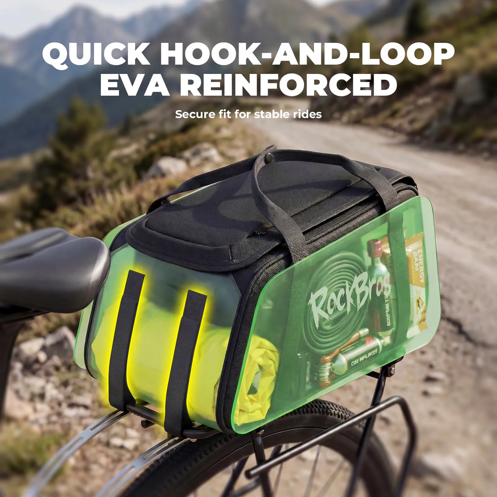 ROCKBROS Bike Rear Rack Bag 10.5L A41 for Bicycle Commuting and Touring