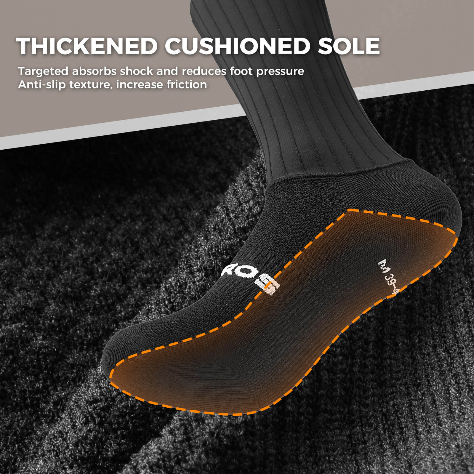 rockbros breathable knee-high compression socks for running and training.
#color_white