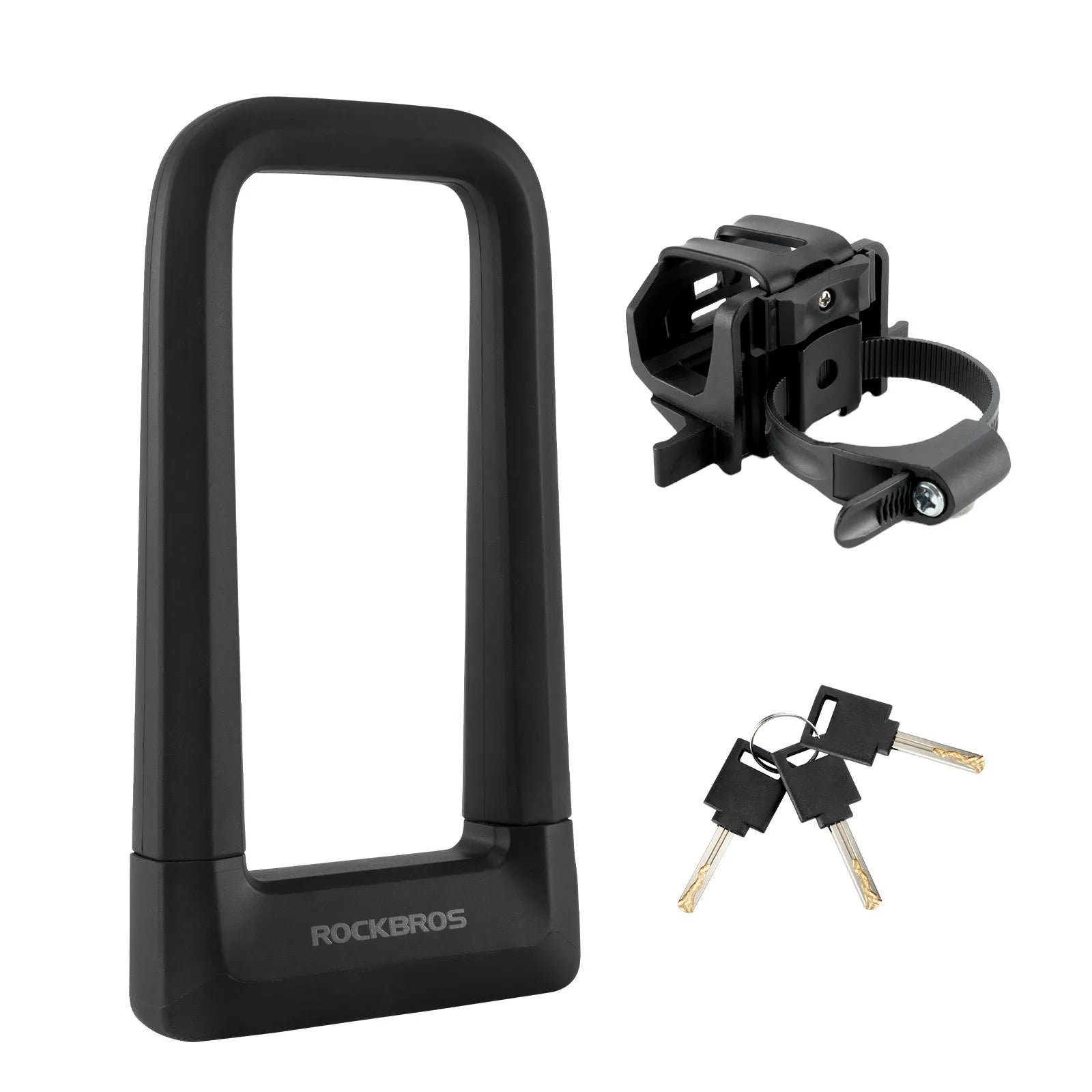 ROCKBROS C-Shape Mini Bike Bell in black, hidden bicycle bell for 22.2mm handlebars.
#color_black