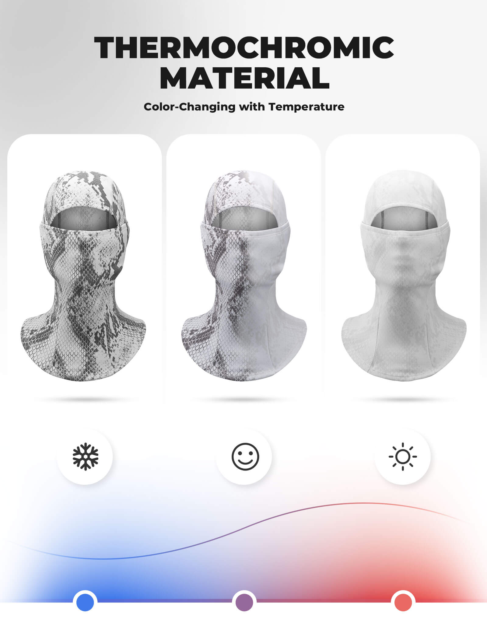 ROCKBROS color-changing reversible face mask for outdoor cycling.
#color_silver