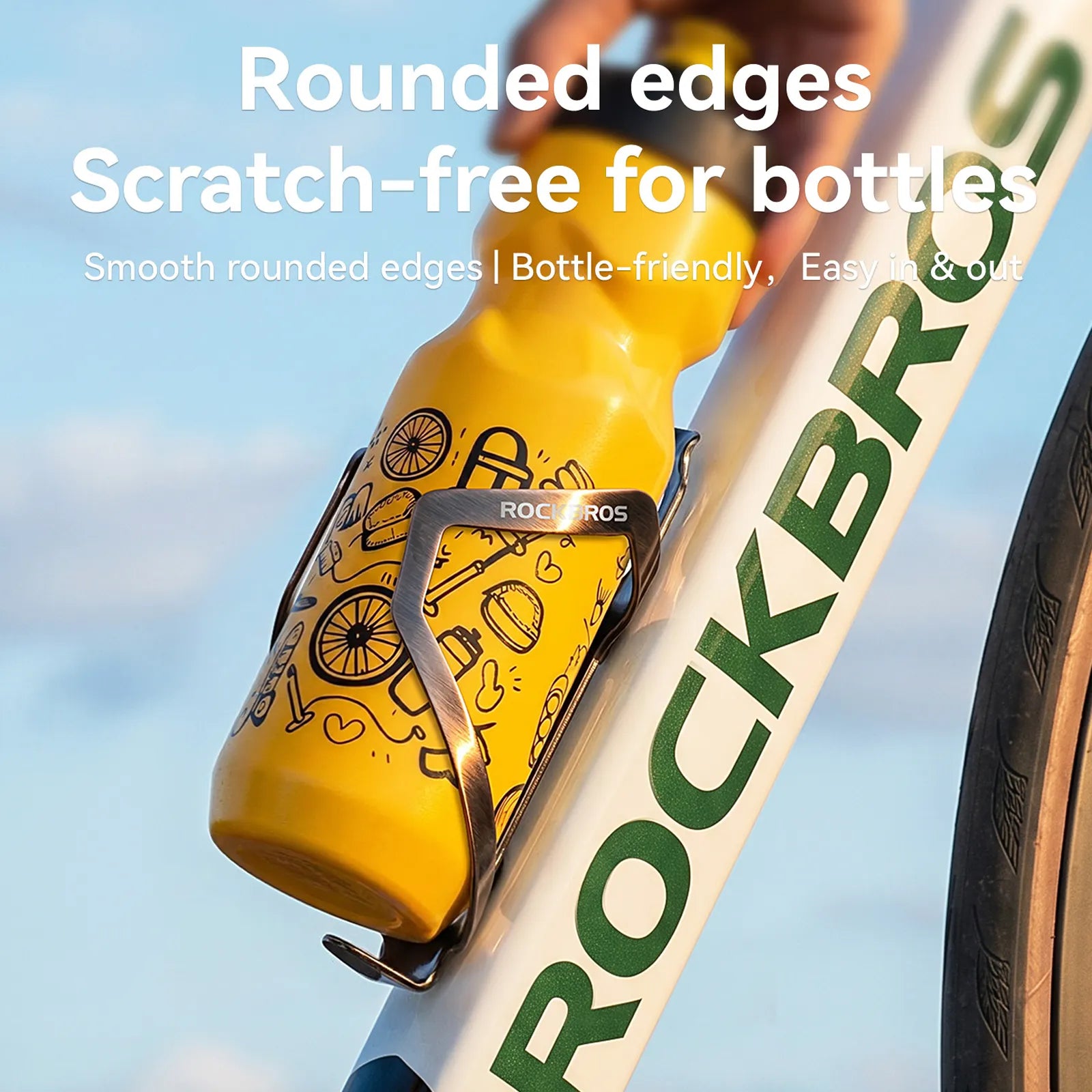 ROCKBROS CR-56 lightweight electroplated aluminium bike bottle cage in shiny metallic finish.
#color_purple