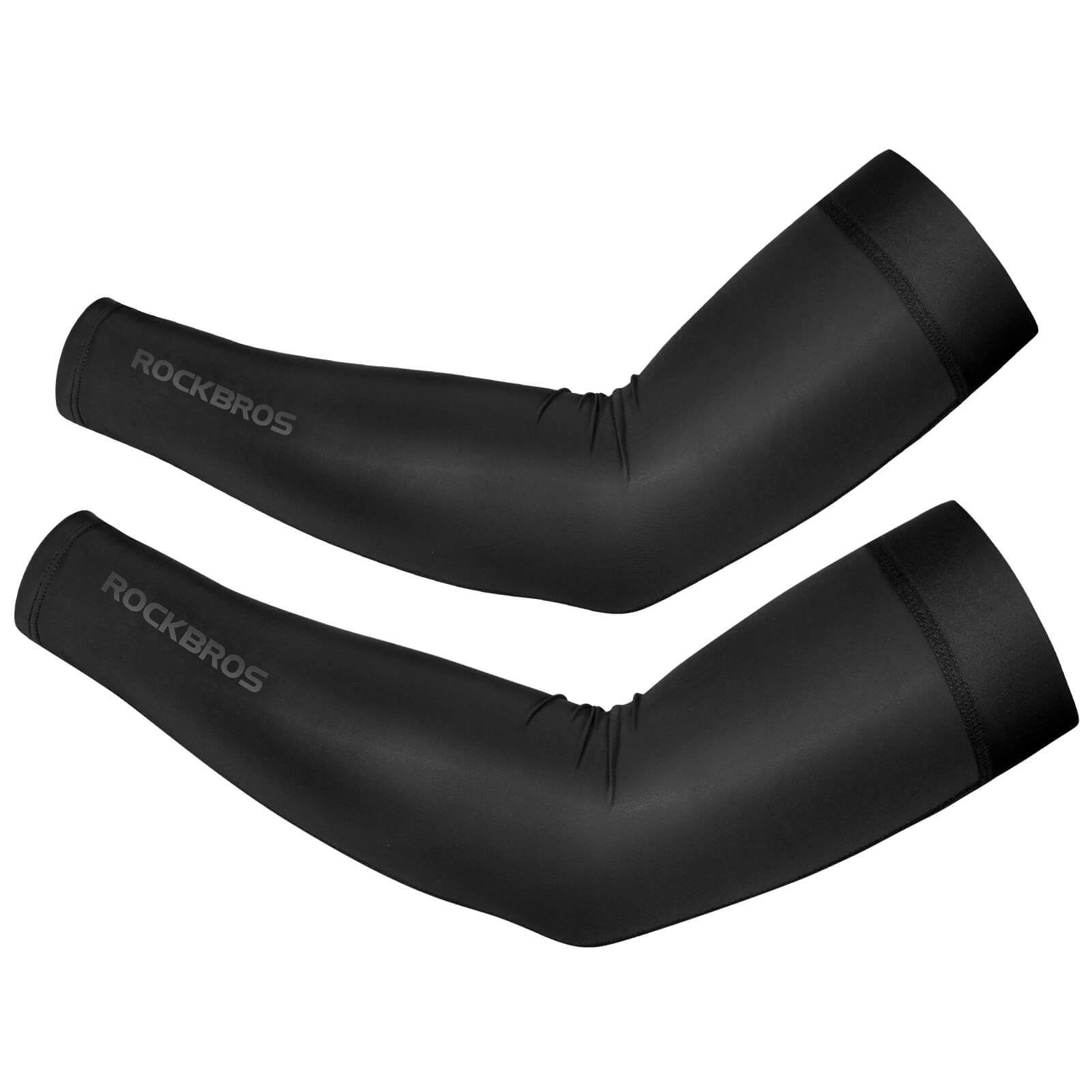 ROCKBROS arm sleeves designed for long-distance riding in hot weather.
#color_black