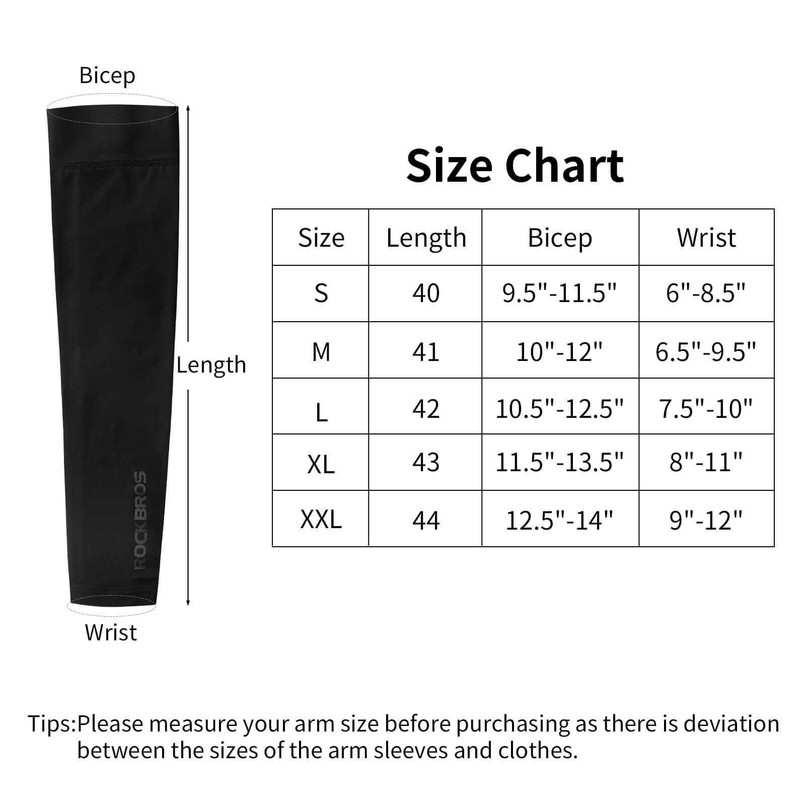 ROCKBROS arm sleeves designed for long-distance riding in hot weather.
#color_black