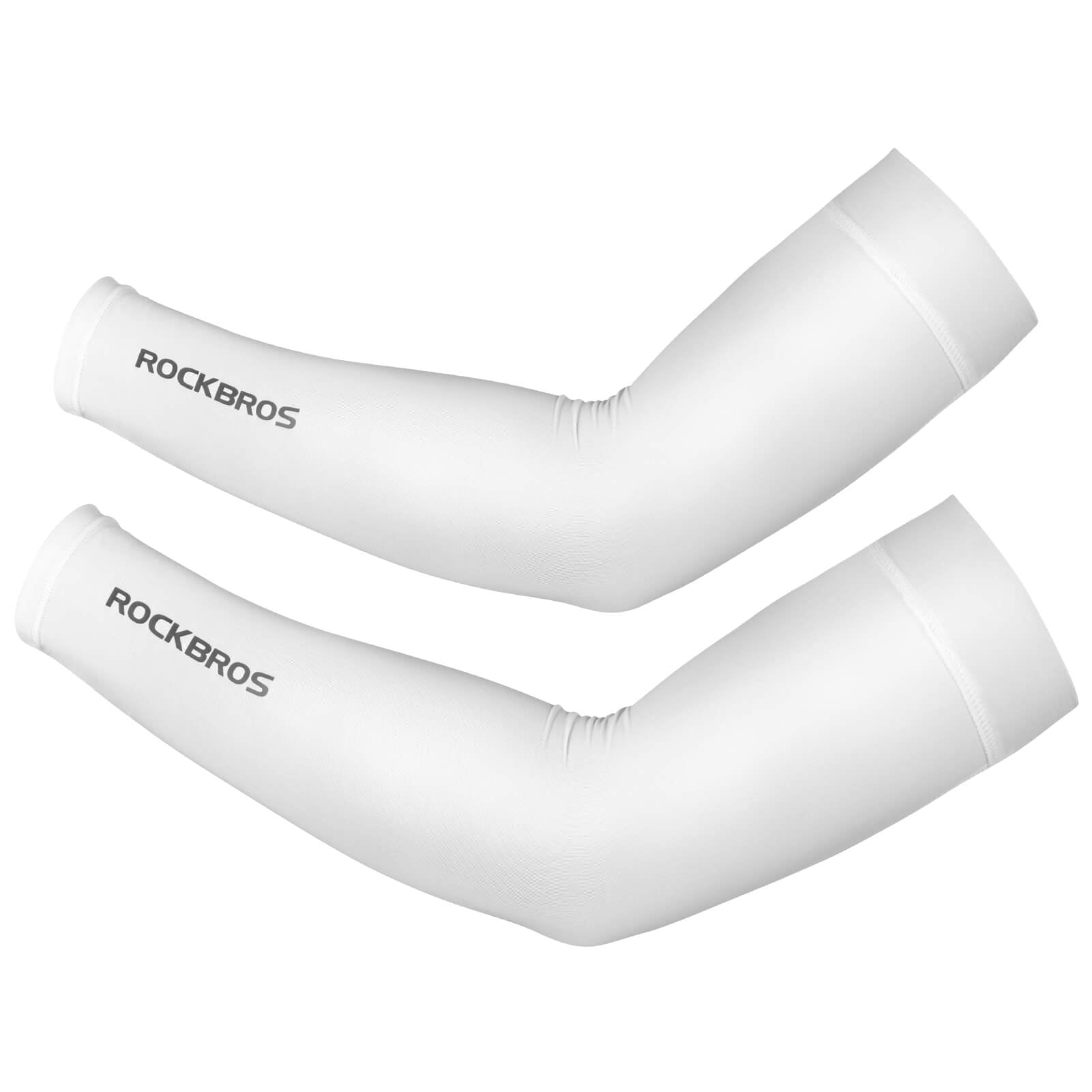 ROCKBROS arm sleeves designed for long-distance riding in hot weather.
#color_white