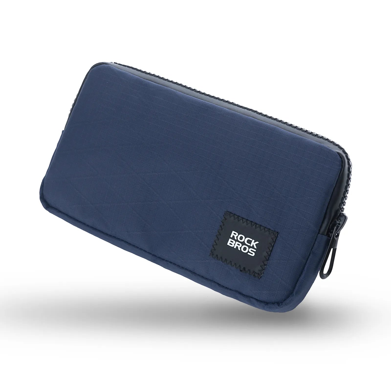 Rockbros 0.15L cycling essentials mini pouch in black, main front view.
#color_navy