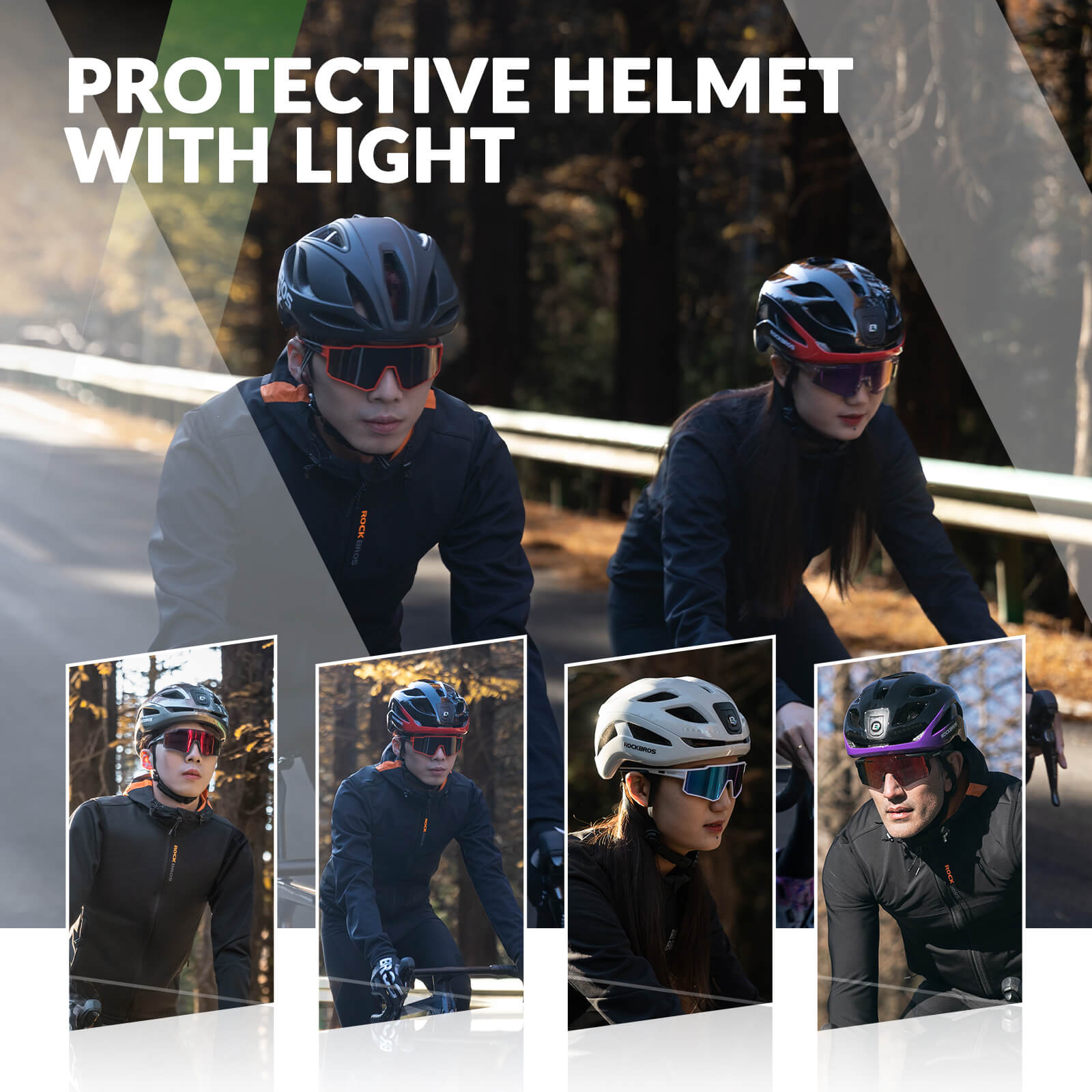 rockbros cycling helmet rear warning light.
#color_black
