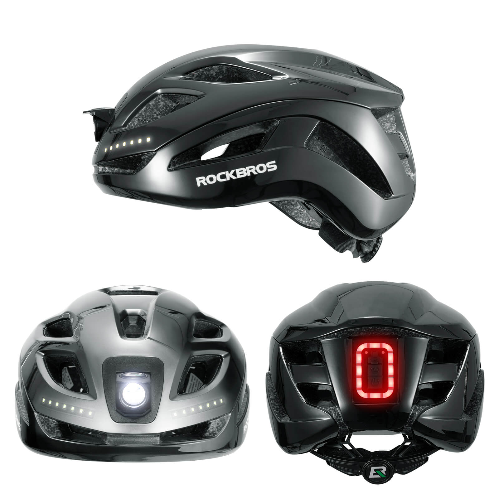rockbros cycling helmet rear warning light.
#color_titanium