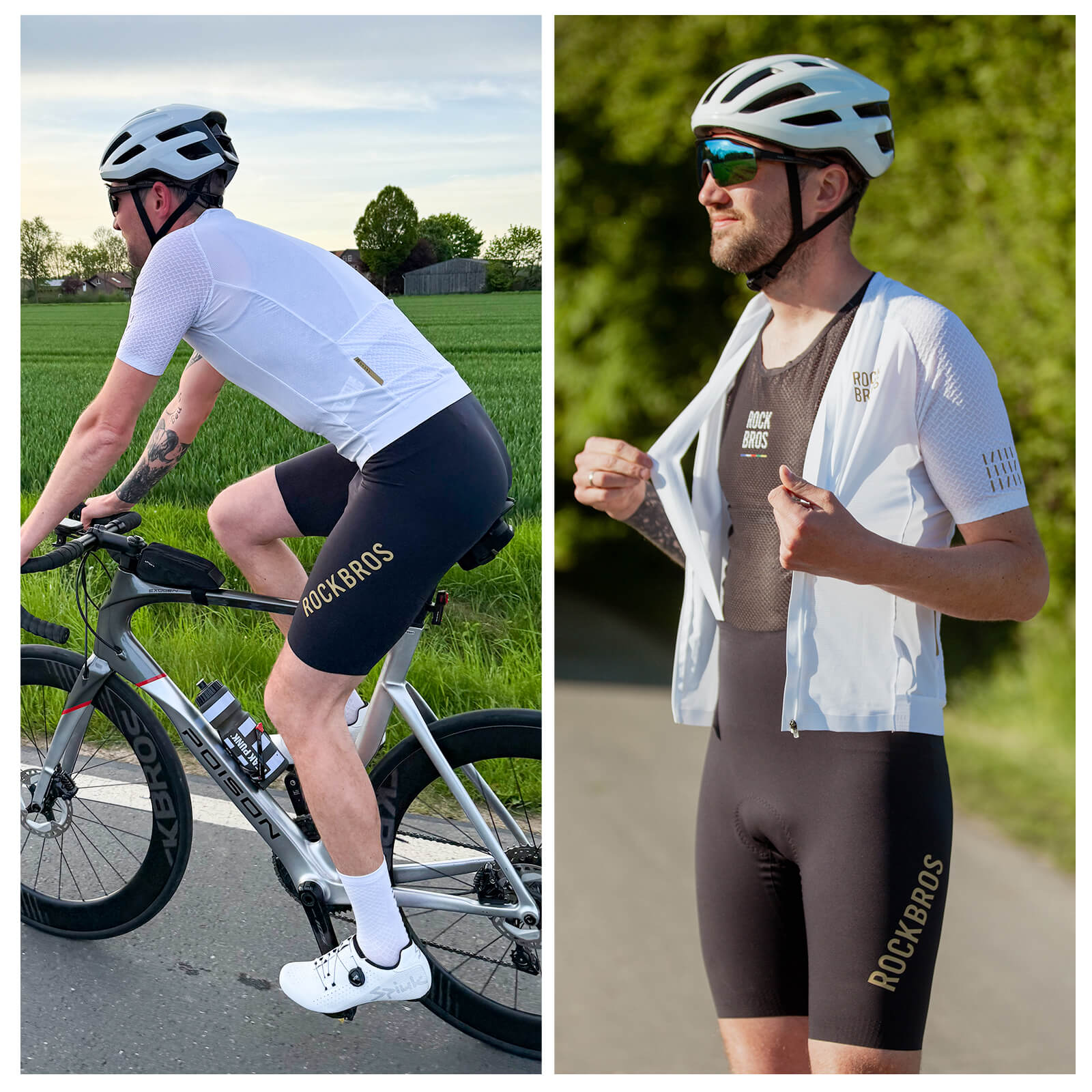 rockbros lightweight summer cycling bib shorts with dolomiti pad for endurance rides
#color_black