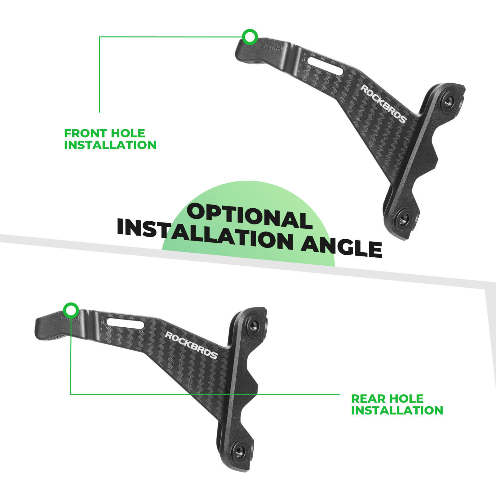 ROCKBROS Dual Water Bottle Cage Saddle Mount in Matte Black - Heavy Duty Aluminum Alloy